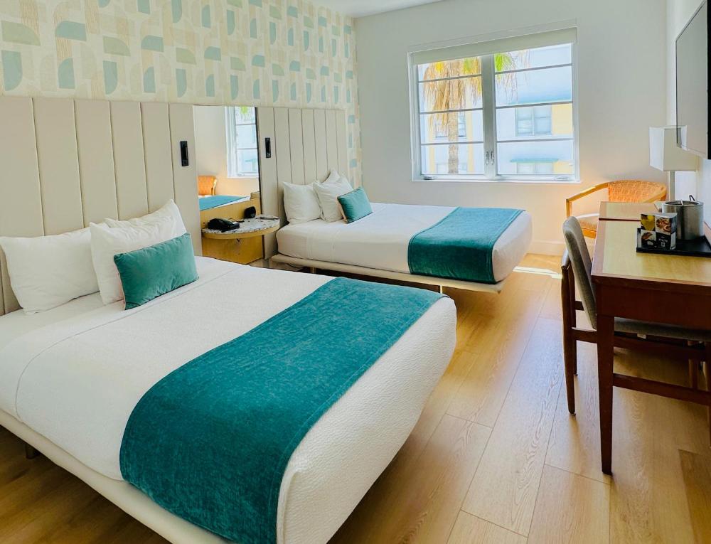 Partial Ocean View Two Double Beds interior